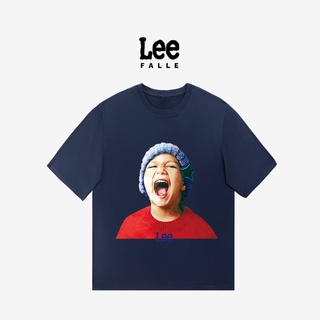 [S-5XL] เสื้อยืด ผ้าฝ้ายแท้ พิมพ์ลาย LEEfalle แฟชั่นฤดูร้อน สไตล์ยุโรป และอเมริกา สําหรับเด็ก และคู่รัก