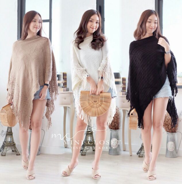 fringe-knitted-tops-ผ้าคลุมไหมพรมเนื้อผ้าทอผสมกลิตเตอร์