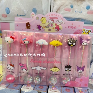 Miniso MINISO MINISO Sanrio ช้อนสแตนเลส แบบพกพา น่ารัก บนโต๊ะอาหาร Cinnamon Dog Kuromi ช้อนการ์ตูน