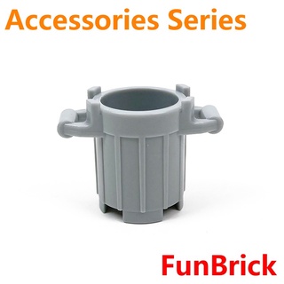[Funbrick] 20PCS Grey Ashbin Minifigure Accessories Series MOC Small Particle Compatible with ตัวต่อที่มีชื่อเสียง