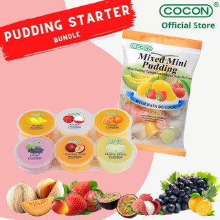 Pudding Starter Pack Coconพุดดิ้งผสมวุ้นมะพร้าว 80gx6 + มินิพุดดิ