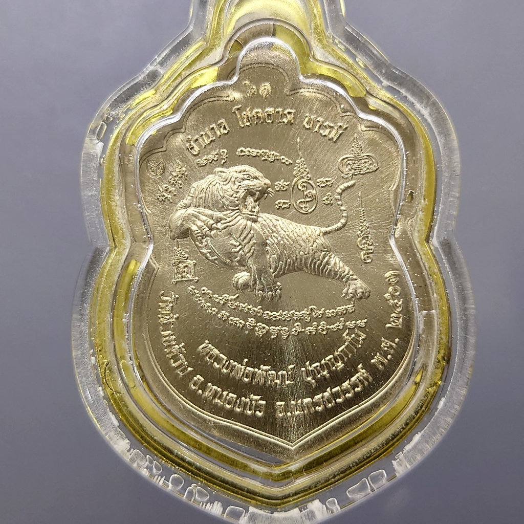 เหรียญเสมาเสือคาบดาบ-รุ่น2-เนื้ออัลปาก้า-หน้ากากชนวนรุ้ง-หลวงพ่อพัฒน์-วัดห้วยด้วน-โคท-61
