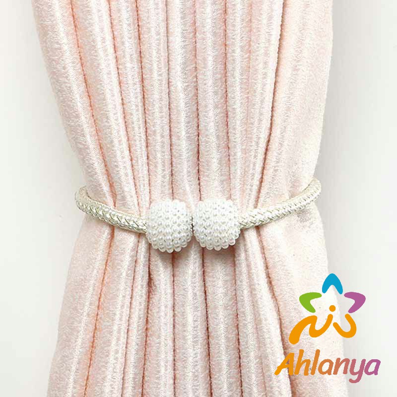 ahlanya-เชือกมัดผ้าม่าน-หัวแม่เหล็กสําหรับผูกผ้าม่าน-curtain-tie-buckle
