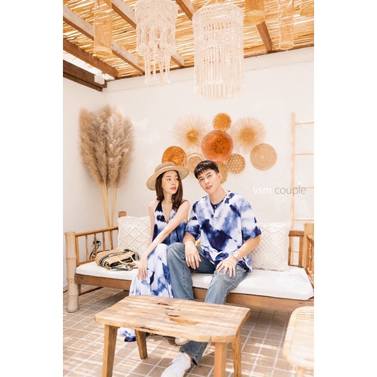 code-533-ชุดคู่-summer-ชุดมัดย้อม-ชุดคู่ไปทะเล-งานป้าย-vsm