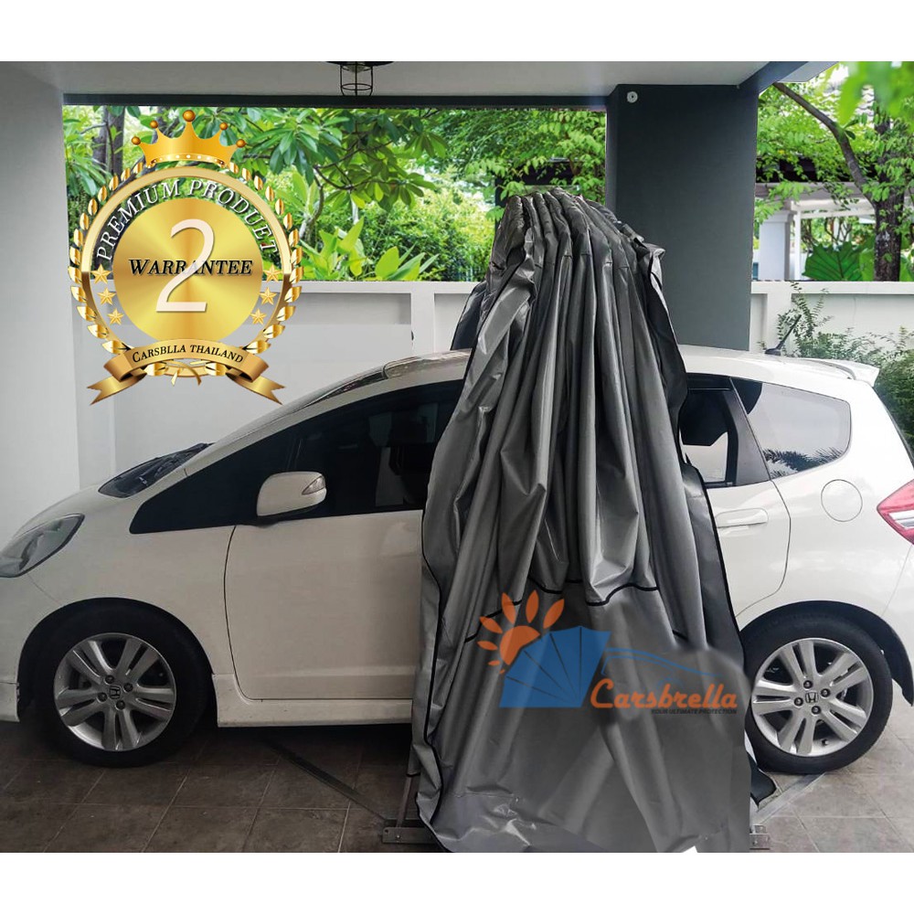 โรงจอดรถพับได้-เต็นท์จอดรถพับได้-carsbrella-รุ่น-easy-สำหรับรถที่มีขนาดเล็ก