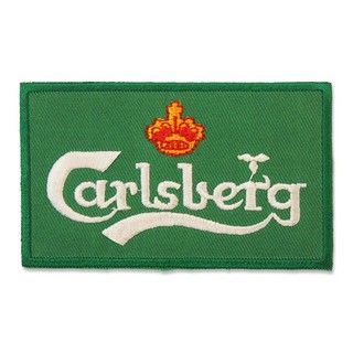 Carlsberg ป้ายติดเสื้อแจ็คเก็ต อาร์ม ป้าย ตัวรีดติดเสื้อ อาร์มรีด อาร์มปัก Badge Embroidered Sew Iron On Patches