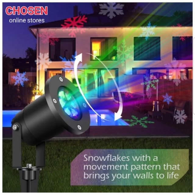 ภาพหน้าปกสินค้าไฟเลเซอร์Snowflake Laser Projector-SN3 กันน้ำ Moving Snowflake เลเซอร์โปรเจคเตอร์กลางแจ้งคริสต์มาสปีใหม่ LED Snow Party