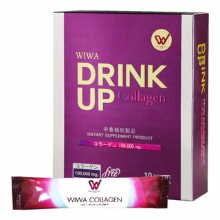 Wiwa Drink Up Collagen [10 ซอง] ดูแลผิวพรรณคุณให้ ขาวใส ไร้ ฝ้า กระเต่งตึง