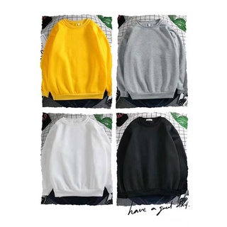 เสื้อสเวตเตอร์สีทึบผู้ชาย มีสี่สีให้เลือก พร้อมส่ง