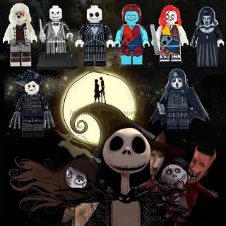 ของเล่นตัวต่อฟิกเกอร์ The Nightmare Before Christmas Jack Skellington Halloween Sally ขนาดเล็ก