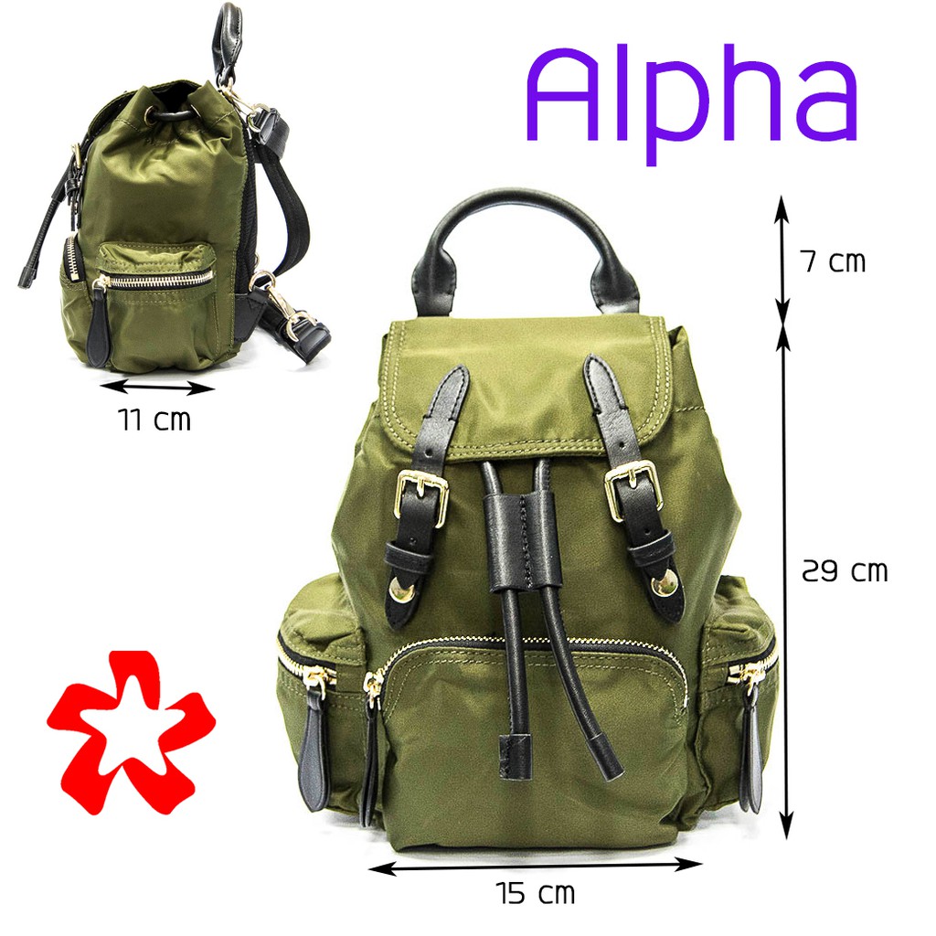 กระเป๋าสะพายข้าง-เป้สะพายหลัง-สวยคุ้มราคา-ถือได้สุดน่ารัก-รุ่น-alpha-สีเขียว-ส่งฟรี-กระเป๋าเป้สะพายหลัง-กระเป๋าเป้หญิง
