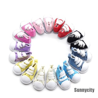 [Sunnycity] รองเท้าผ้าใบ ผ้ายีน ขนาด 5 ซม. สําหรับตุ๊กตารัสเซีย 1/6 Bjd