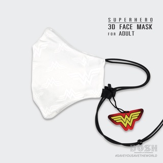 DOSH:FACE MASK หน้ากากผ้าผู้ใหญ่ สายคล้องคอ โครงปรับจมูก WONDER WOMEN รุ่นFMASK09-WH2