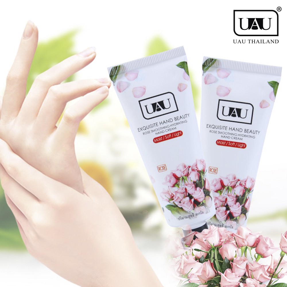 uau-handcream-ครีมบำรุงมือ-ครีมทามือ-โลชั่นทามือ-โลชั่นบำรุงมือ-แฮนด์ครีม-ให้ความชุ่มชื้นครีมทามือสารสกัดจากกุหลาบ