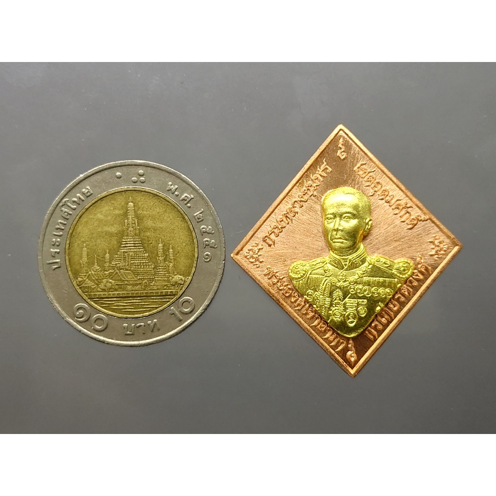เหรียญเสด็จเตี่ยกรมหลวงชุมพร-เนื้อทองแดง-หน้ากากทองทิพย์-รุ่นบูรพาบารมี-พร้อมกล่องเดิม-2559-รับประกันแท้