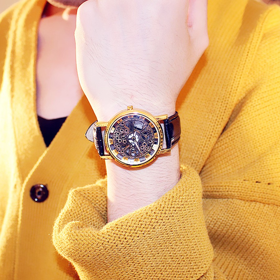 นาฬิกา-นาฬิกาข้อมือ-นาฬิกาข้อมือผู้หญิง-นาฬิกาแฟชั่น-นาฬิกาของผู้หญิง-รุ่น-lc-034-สีทอง-ดำ