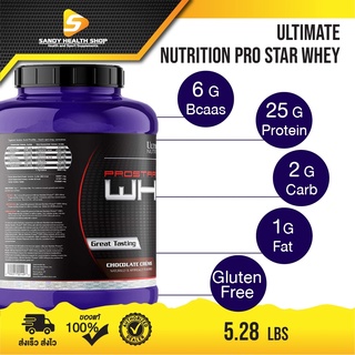 ภาพขนาดย่อของภาพหน้าปกสินค้าUltimate Whey Protein Prostar 5lbs.โปรตีนสร้ามกล้ามเนื้อไขมันต่ำ จากร้าน sandyhealthshop บน Shopee ภาพที่ 1