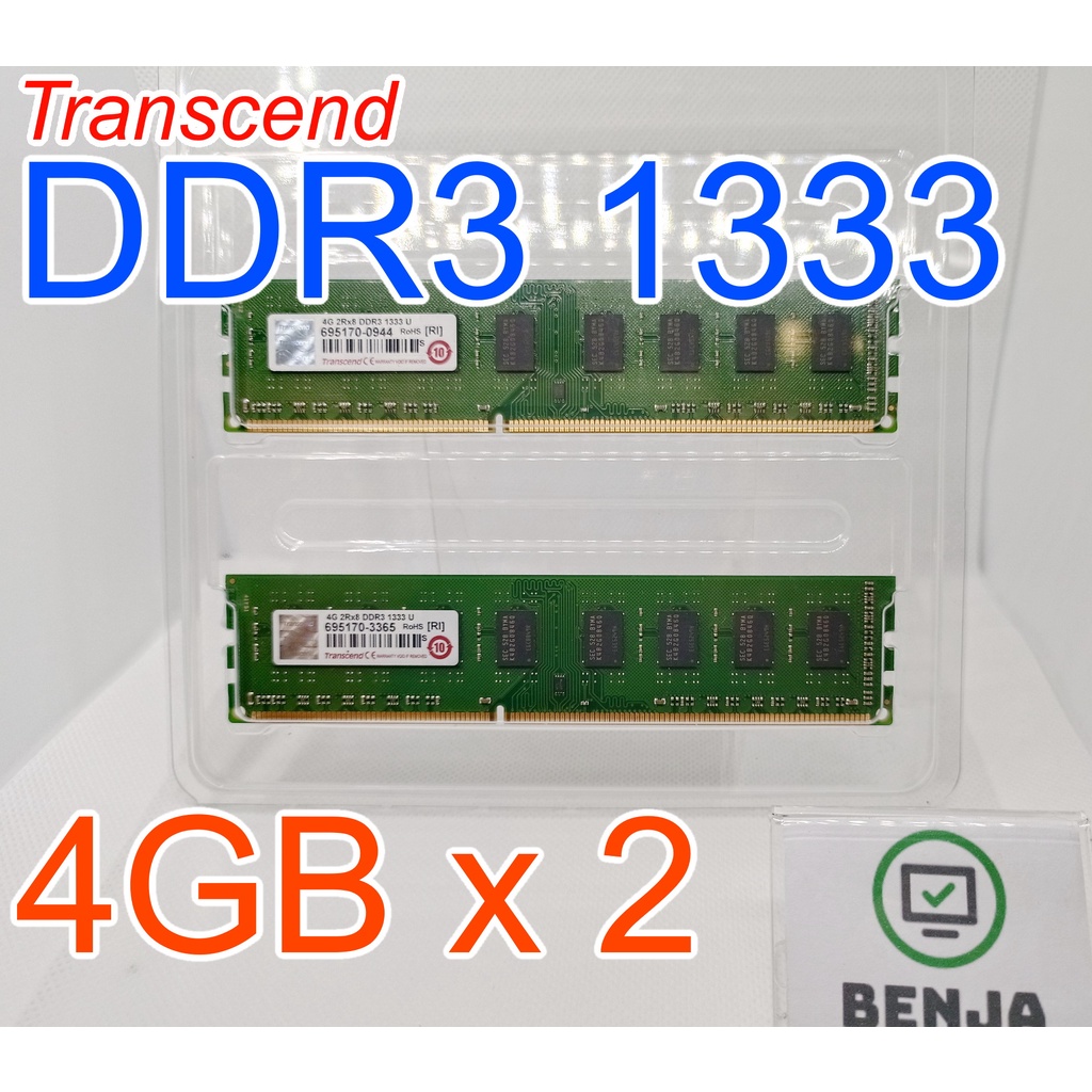 แรม RAM TRANSCEND DDR 3 1333 U มือสอง | Shopee Thailand