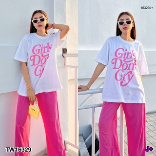 TW16329 New Arrival !!!! Girl Street Oversize Set เสื้อยืดแขนสั้นทรง Oversize สกรีน สีสกรีนตามกางเกงคือเกร๋มากแมม๊