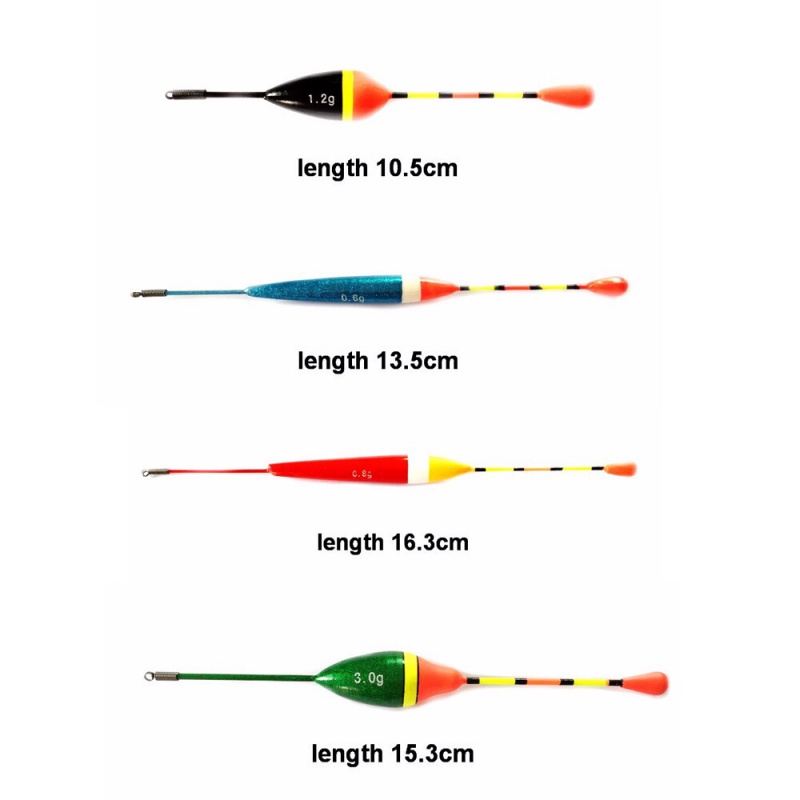 aluminium-10-ชิ้น-ล็อตผันผวนขนาดผสมสีสำหรับอุปกรณ์ตกปลาลอยทุ่นลอยชุดตกปลาแท่งไฟตกปลาลอย