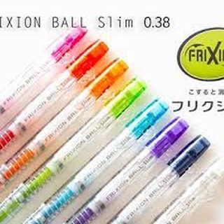 ปากกาเจลลบได้  ขนาด 0.38 มม. มีให้เลือก 3 แบบ (ปลอกใส) Pilot Frixion Frixion Ball