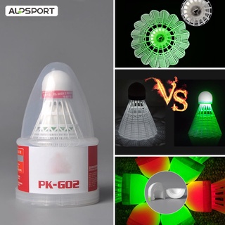 ALP PK Luminous Plastic Nylon Badminton Shuttlecocks With LED Light Night Fluorescent Resistant High Quality Ball Durable Shuttlecock Badminton For Outdoor Sport