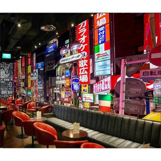Annagood วอลเปเปอร์ติดผนัง ลายเมืองญี่ปุ่น 3D สําหรับตกแต่งบ้าน ร้านอาหาร 3D