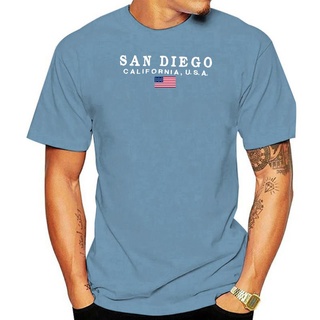 เสื้อยืดพิมพ์ลายแฟชั่น เสื้อยืด พิมพ์ลายกราฟฟิค AAA San Diego California สีน้ําเงินเข้ม ขนาดใหญ่ สําหรับผู้ชาย ไซซ์ S-XX