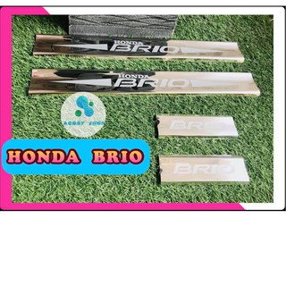 ชายบันได ฮอนด้า บริโอ ชายบันไดสแตนเลส ไม่ขึ้นสนิม สคัพเพลท  Honda Brio