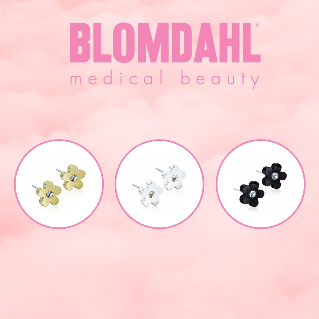 blomdahl-ต่างหู-flower-titanium-ขนาด-8mm-มีให้เลือก-3-สี