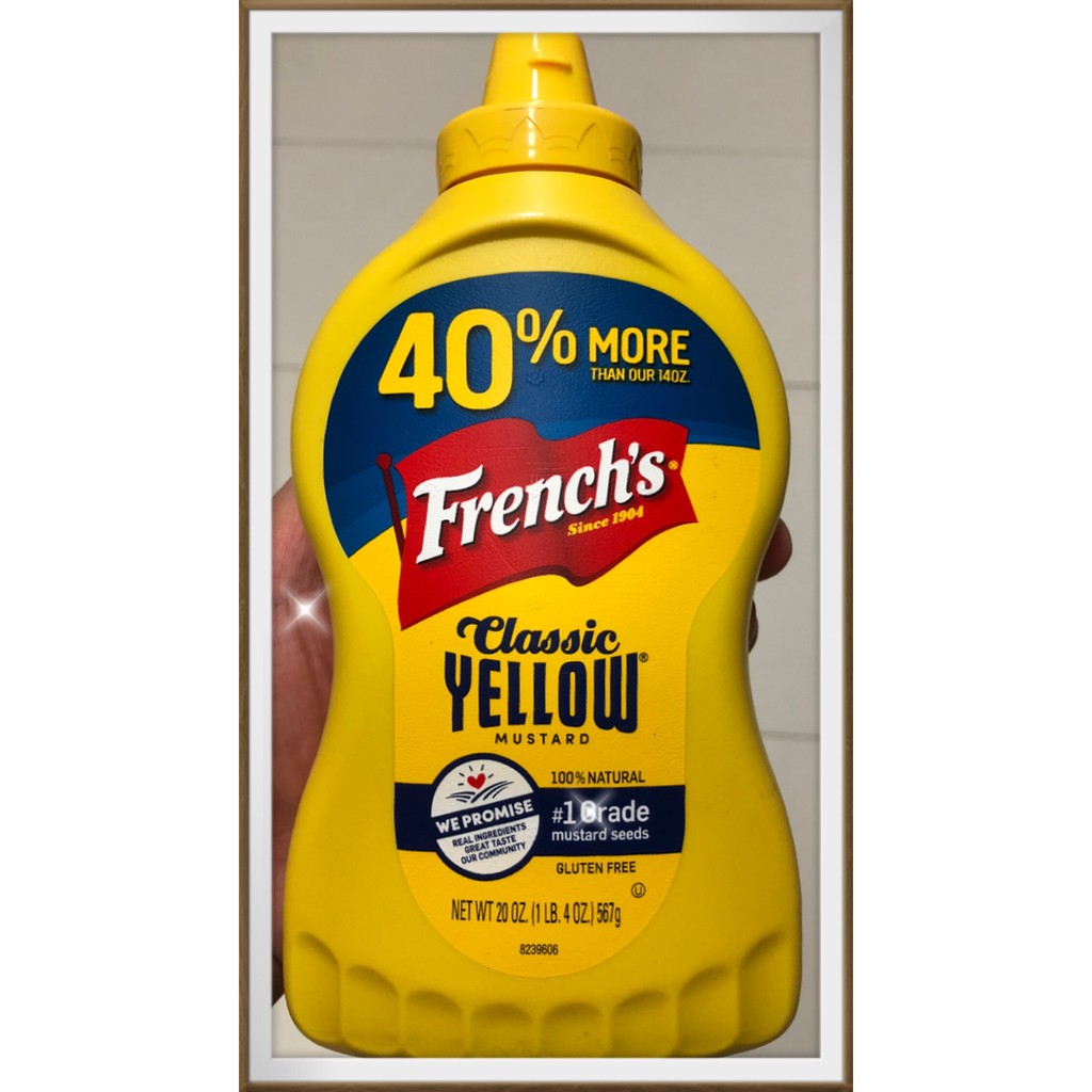 French's Classic Yellow Mustard (Glutenfree) 567g. เฟร้นช์ส คลาสสิค