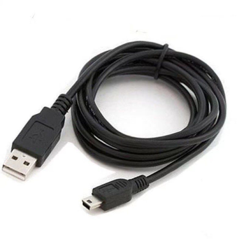 สาย-usb2-0-to-mini-usb-5-pin-ยาว-1-8เมตร-ใช้ชาร์จกล้องติดรถ-สายสีดำ