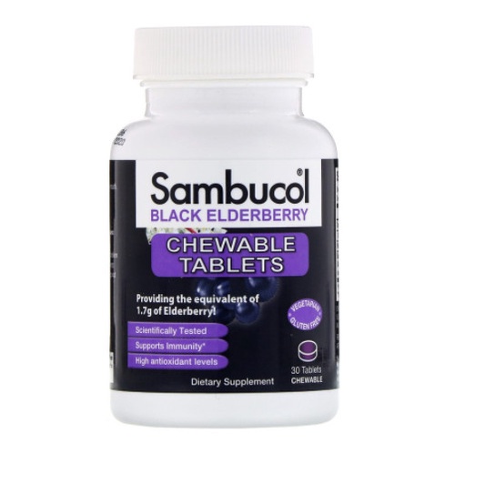 sambucol-แบล็กเอลเดอร์เบอร์รี่-สูตรดั้งเดิม-บรรจุ-30-เม็ดเคี้ยว