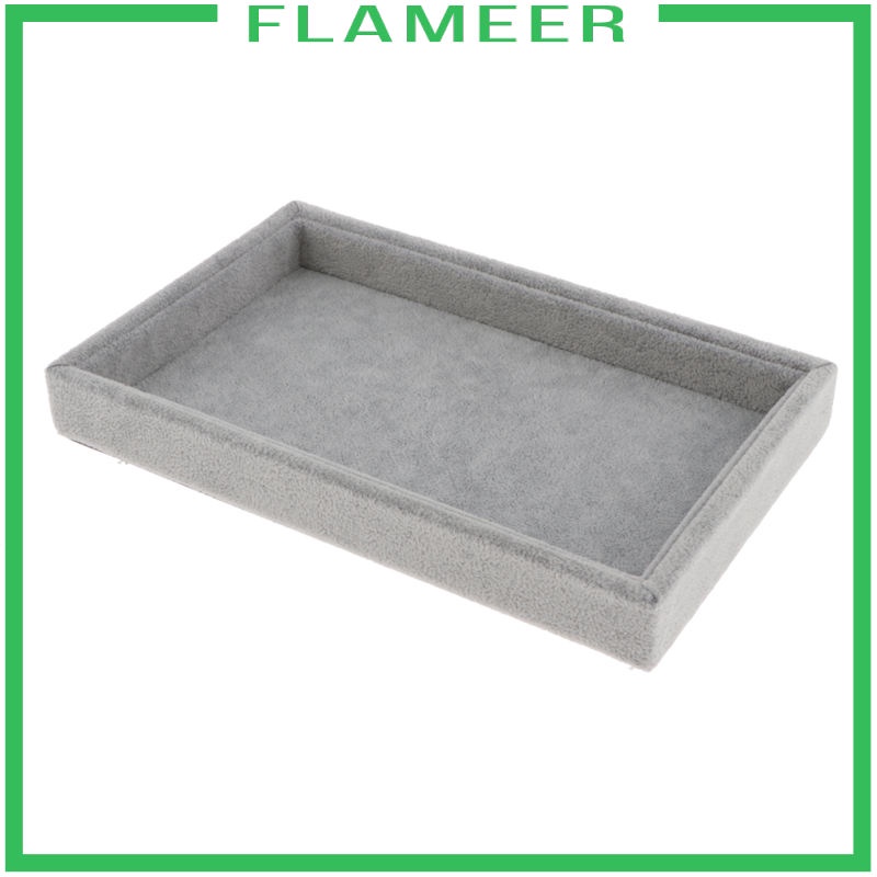 flameer-ถาดกํามะหยี่สําหรับใส่เครื่องประดับนาฬิกาข้อมือแหวนต่างหูสไตล์วินเทจ