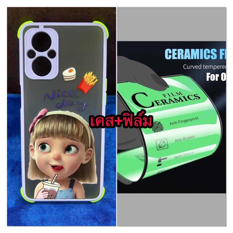 ส่งจากไทย-oppo-a16k-a76-reno6z-reno7z-เคส-ฟิล์มเชรามิก-เคสกันกระแทกการ์ตูน-ฟิล์มเชรามิก-บิดได้-ตกไม่แตก