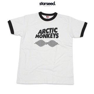 คอลูกเรือเสื้อยืดคอกลมเสื้อยืด พิมพ์ลายโลโก้ Arctic Monokys สําหรับผู้ชายผ้าฝ้ายแท้