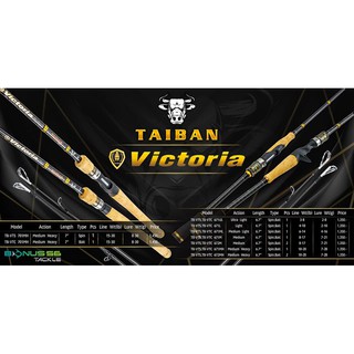 คันเบ็ดตกปลา TAIBAN Victoria เบท/สปิน คันตีเหยื่อปลอม TAIBAN Victoria