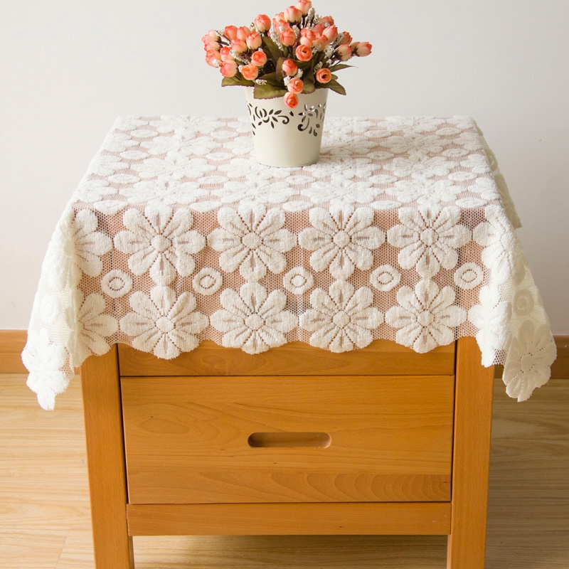 bedside-table-cover-เครื่องซักผ้ากลวงลูกไม้ทีวีตู้เย็นเตาอบไมโครเวฟโต๊ะข้างเตียงปกผ้าขนหนูปกผ้าคลุมกันฝุ่นอเนกประสงค์ผ้า