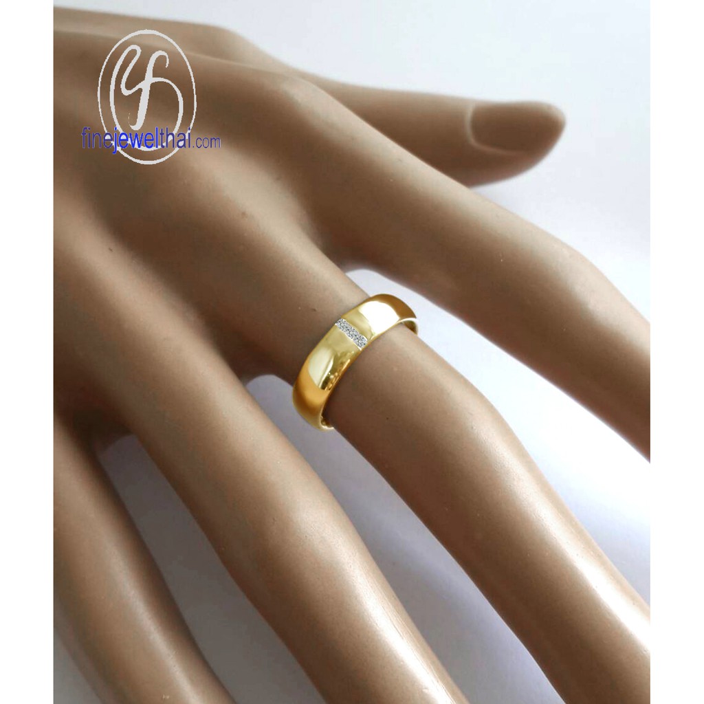 finejewelthai-แหวนเพชร-เพชร-แหวนหมั้น-แหวนแต่งงาน-diamond-cz-wedding-ring-silver-gold-r30148cz-g