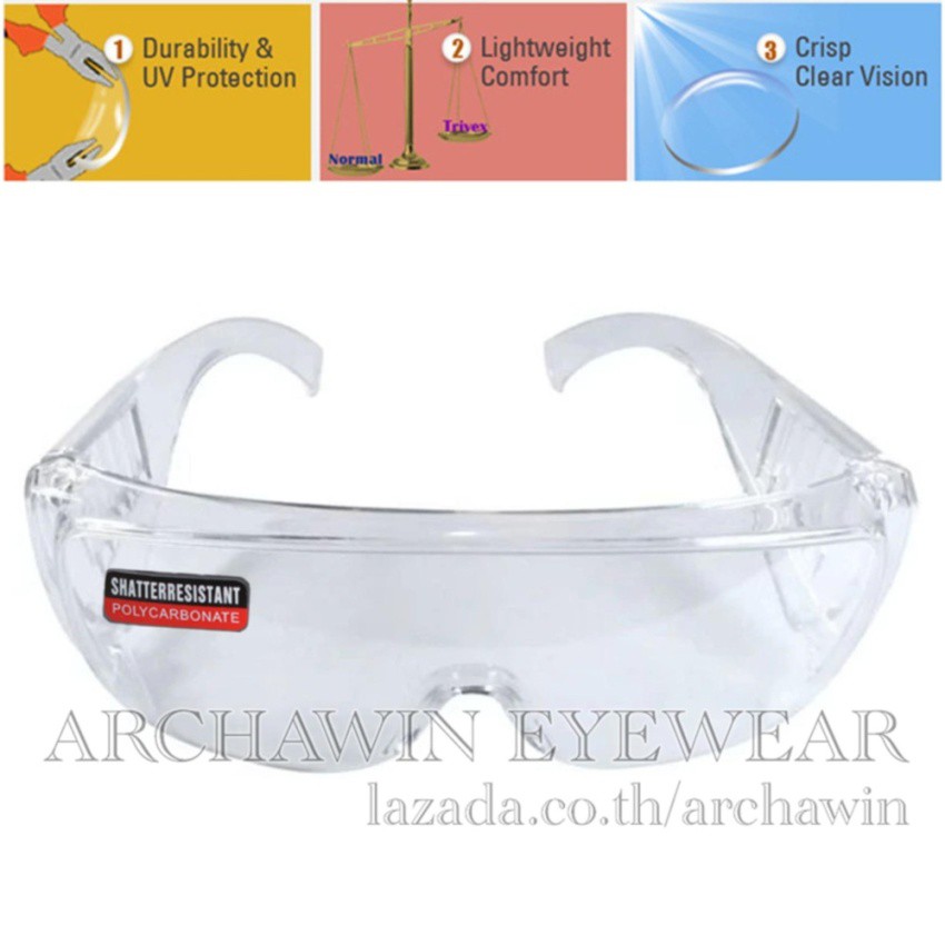 แว่นนิรภัย-แว่นตานิรภัย-safety-glasses-polycarbonate-คุณภาพสูง-รุ่น-aventador-clear