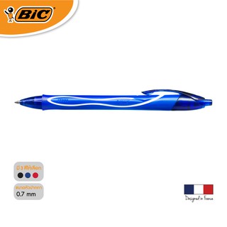 BIC บิ๊ก ปากกา Gel-ocity Fullgrip ปากกาเจล เเบบกด หัวปากกา 0.7 mm. จำนวน 1 ด้าม