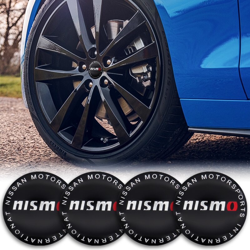 สติ๊กเกอร์อลูมิเนียมติดตกแต่งล้อรถยนต์ 56 มม. 4 ชิ้น 4Pcs 56mm Auto ...