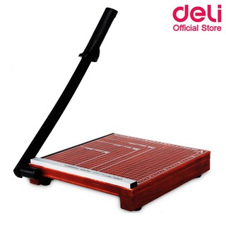 Deli 8005 Lever Paper Trimmer แท่นไม้ตัดกระดาษ ขนาด 250 x 250mm อุปกรณ์สำหรับเข้าเล่มงาน อุปกรณ์สำนักงาน แท่นตัดกระดาษ