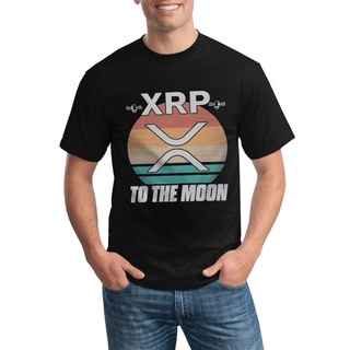 เสื้อยืดแฟชั่น - ฝ้ายยอดนิยมเสื้อยืดเสื้อ Cryptocurrency Crypto คนงานเหมืองระลอก Xrp ย้อนยุคพระอาทิ