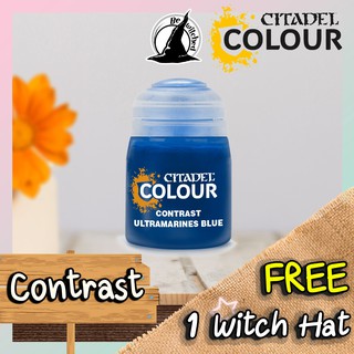 (Contrast) ULTRAMARINES BLUE : Citadel Paint แถมฟรี 1 Witch Hat