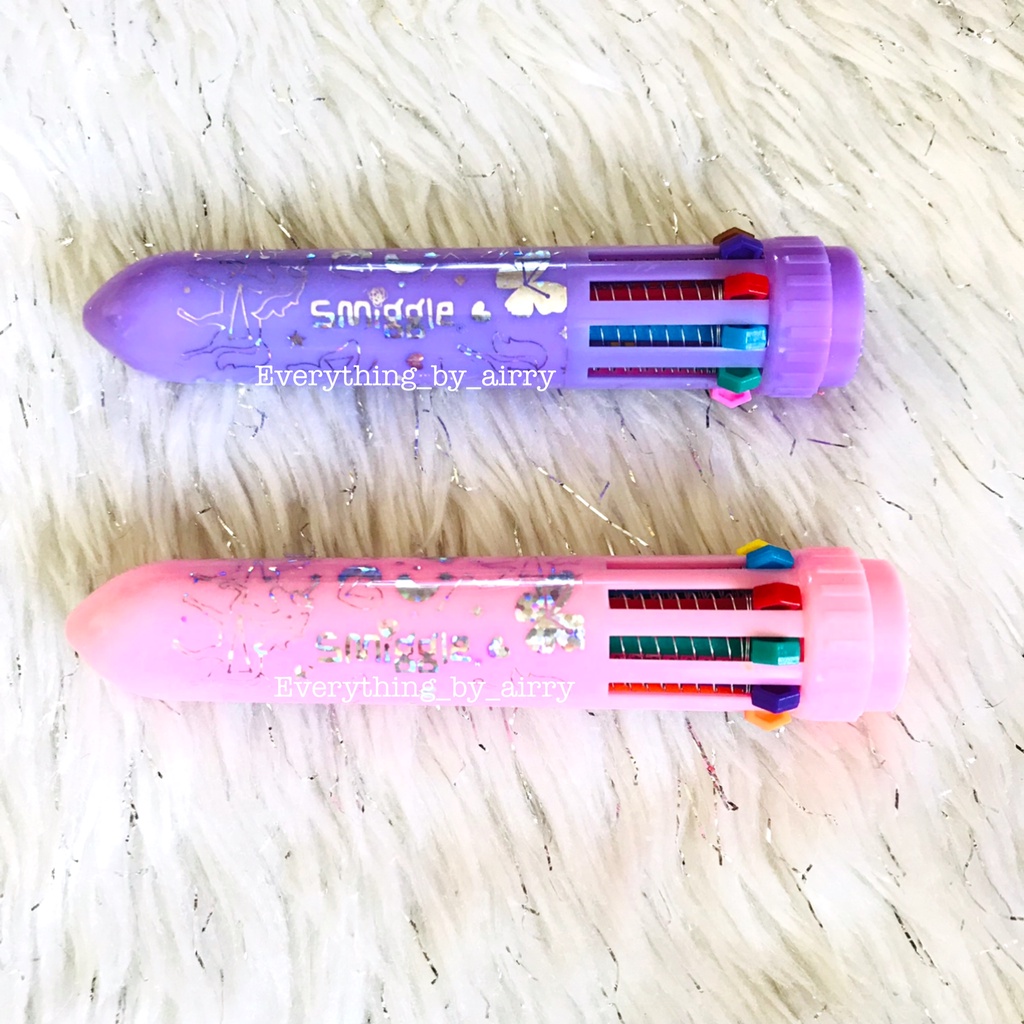 ปากกาจิ๋วสีรุ้ง-1-แท่ง-10-สี-smiggle-rainbow-pen-มีกลิ่นหอม