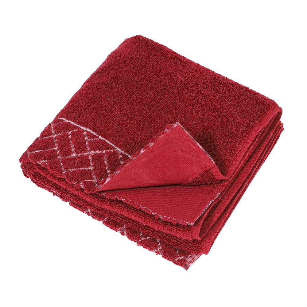 ผ้าขนหนู-style-mosaic-16x32-นิ้ว-สีแดง-ผ้าเช็ดผม-ผ้าเช็ดตัวและชุดคลุม-ห้องน้ำ-towel-style-mosaic-16x32-red
