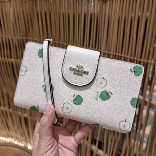 COACH TECH WALLET WITH APPLE PRINT