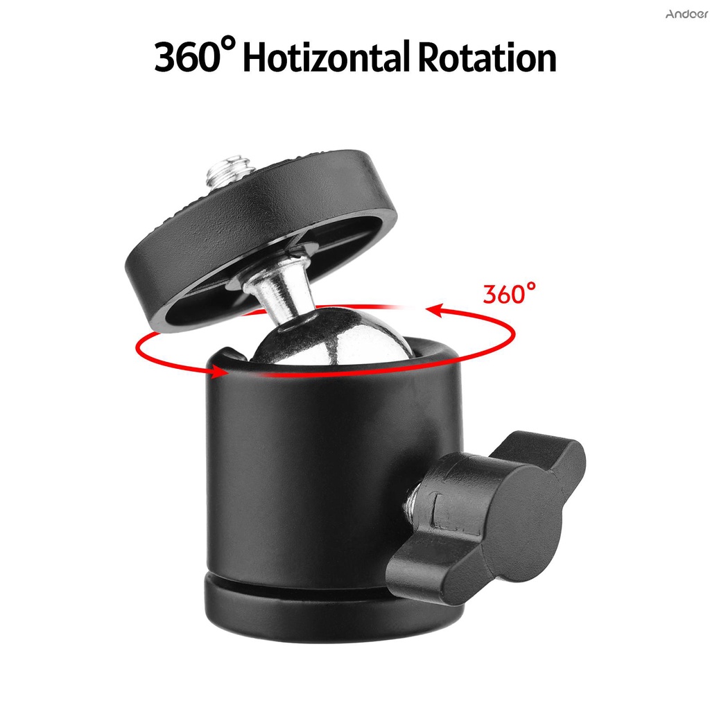 อะแดปเตอร์ขาตั้งกล้อง-หัวบอลหมุนได้-360-องศา-ขนาดเล็ก-1-ชิ้น-พร้อมสกรูเมาท์-1-4-นิ้ว-สําหรับกล้อง-dslr-ildc-dv