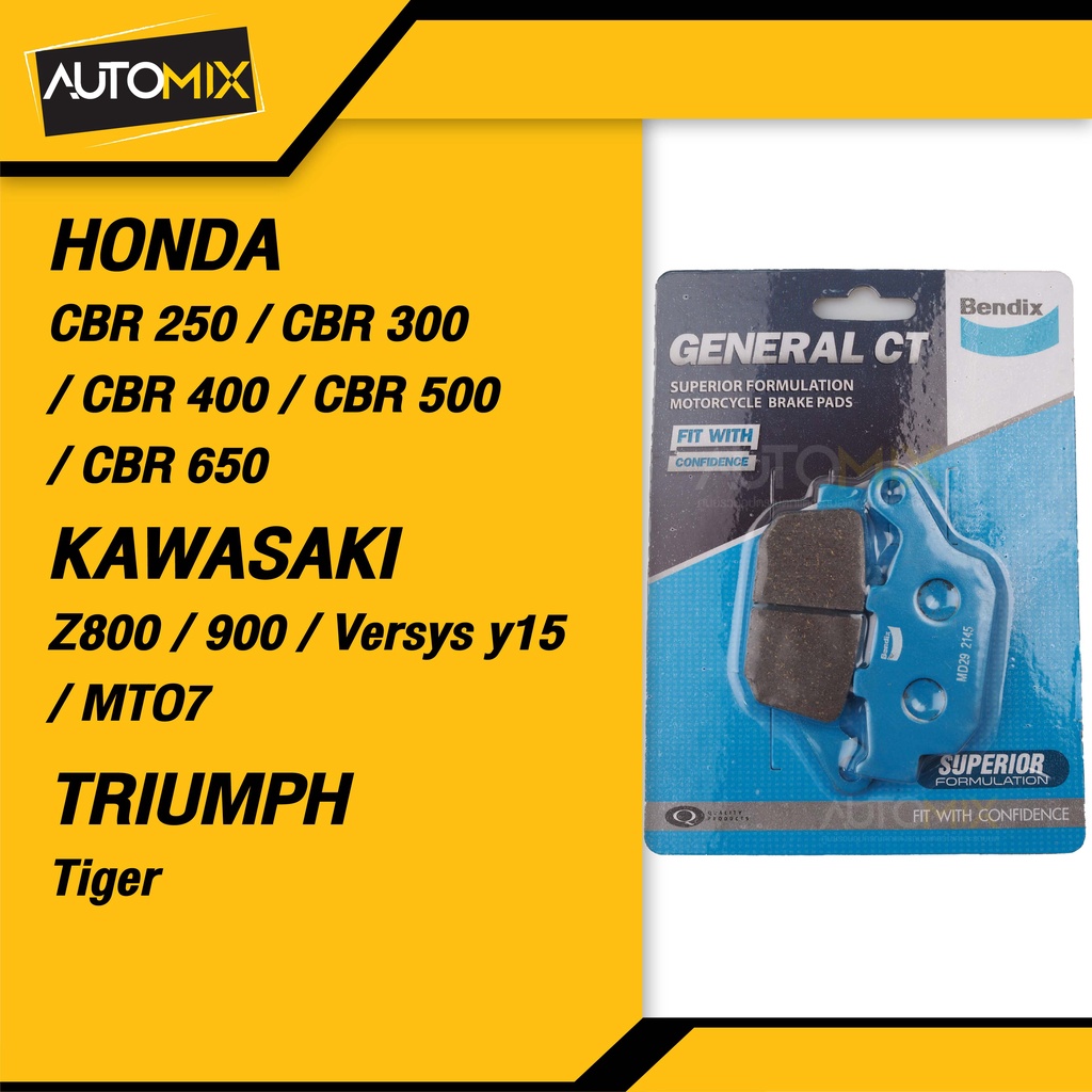 bendix-ผ้าเบรค-md29-ดิสเบรก-cbr250-ไม่มี-abs-cbr300-cb300f-cbr300r-cb400-cbr500r-cb500f-cb500x-cb650f-cb650r-cbr650f-cb6